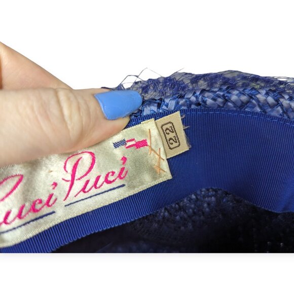 Vintage Luci Puci Blue/Purple Hat - Picture 8 of 10